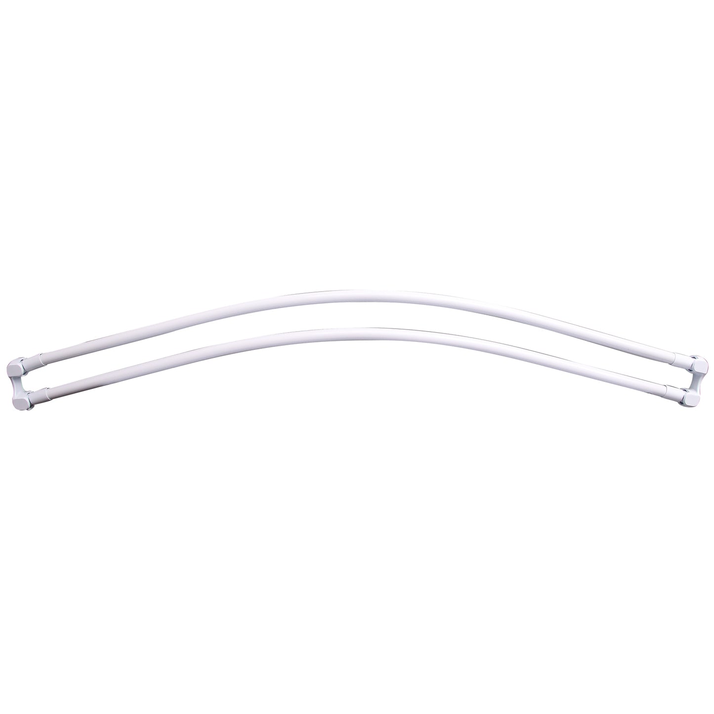 60" Double Curved Shower Curtain Rod in White