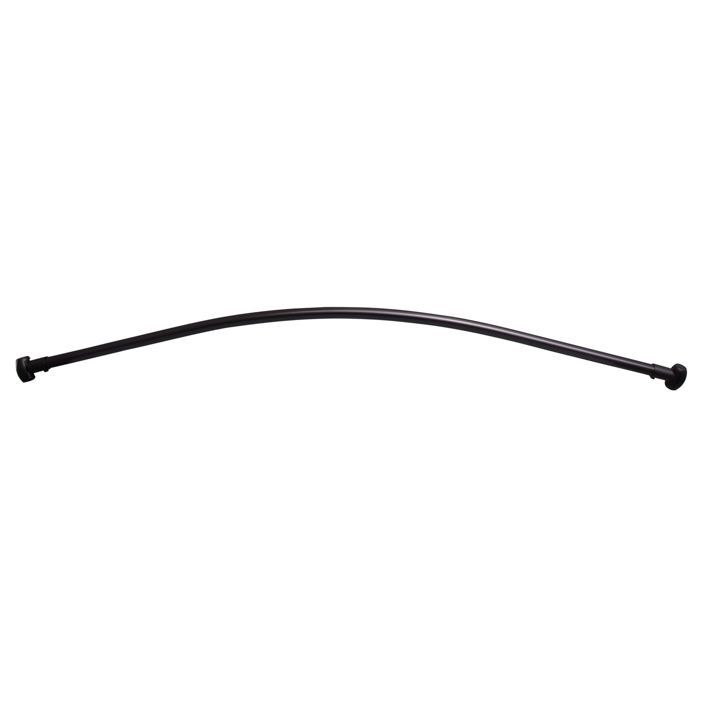 Curved 66" Shower Rod w/Flange in Black
