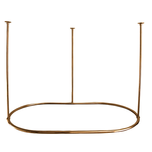 54" x 36" Oval Shower Curtain Ring in Polished Brass