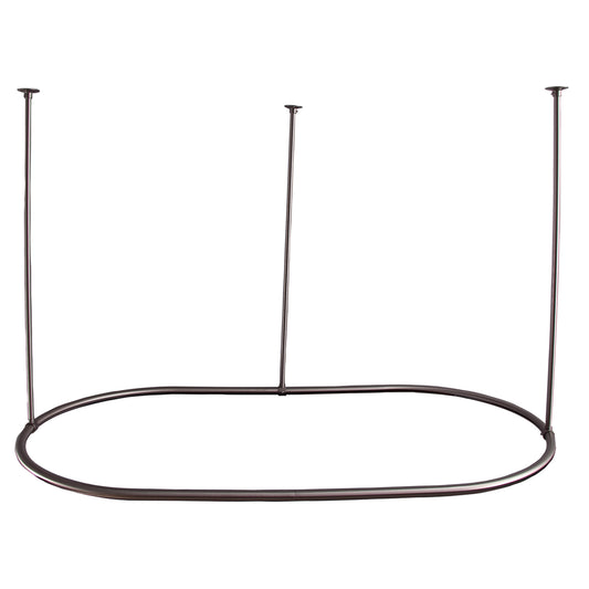 48" x 36" Oval Shower Curtain Ring in Brushed Nickel