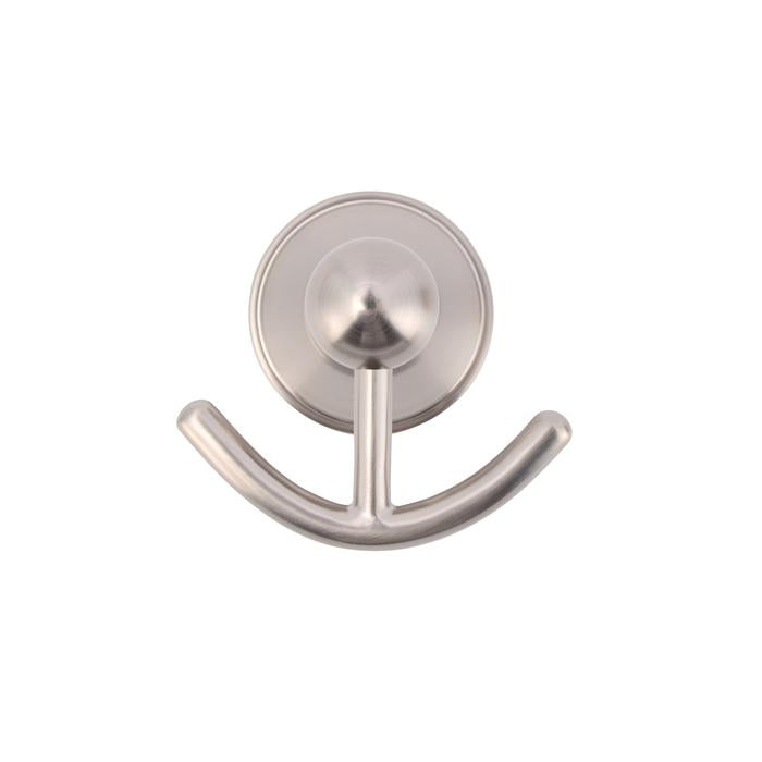 Gleason Double Robe Hook in Brushed Nickel