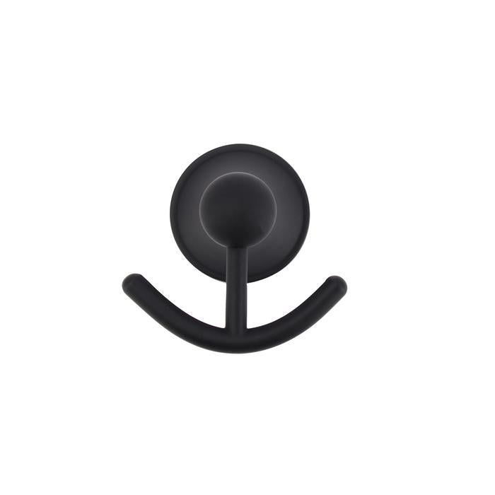 Gleason Double Robe Hook in Matt Black