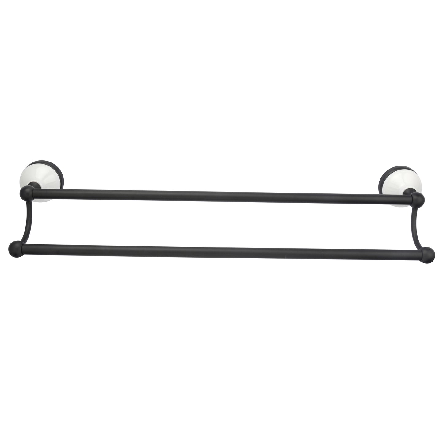 Anja Double Towel Bar 24" Matt Black