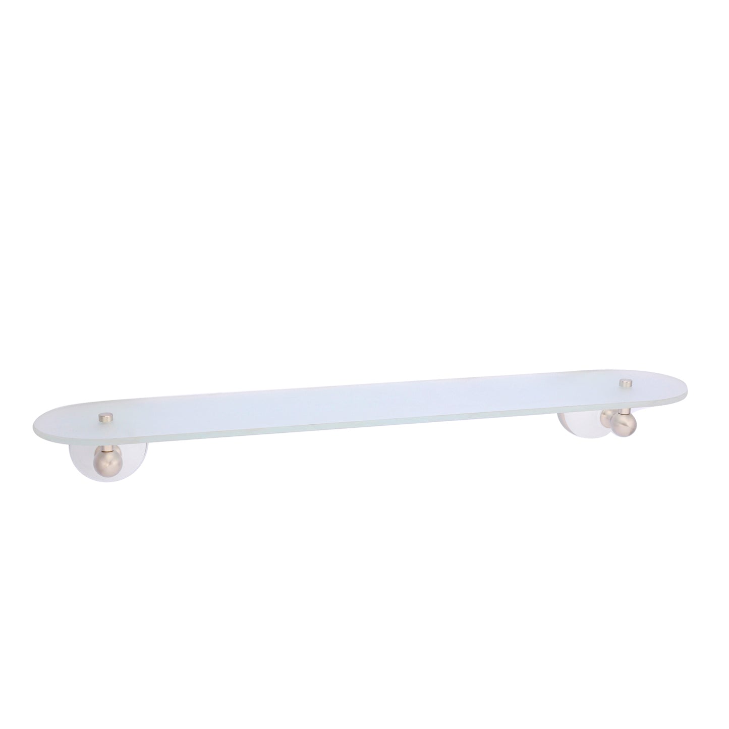 Anja Glass Shelf 24" Brushed Nickel Hardware