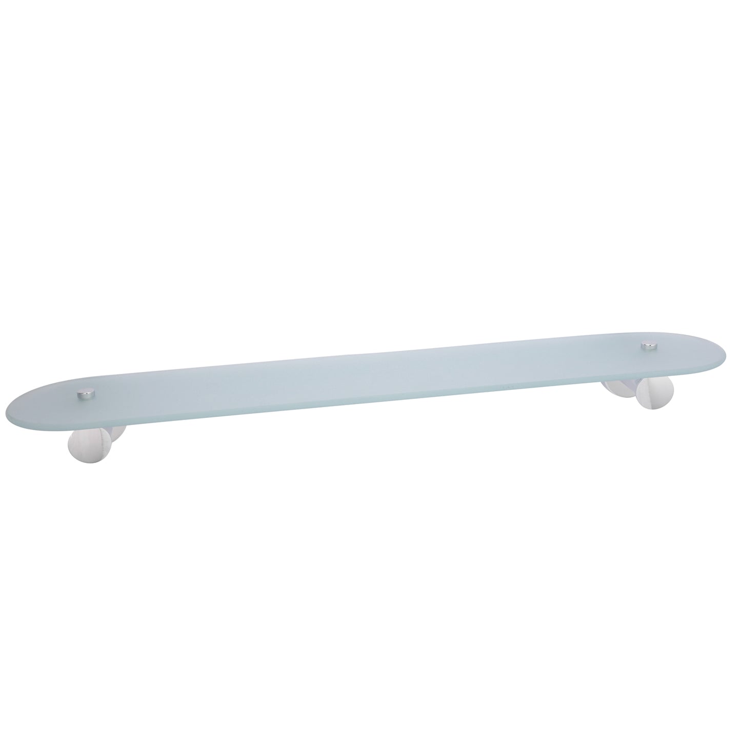 Plumer 24" Glass Shelf with Polished Chrome Hardware