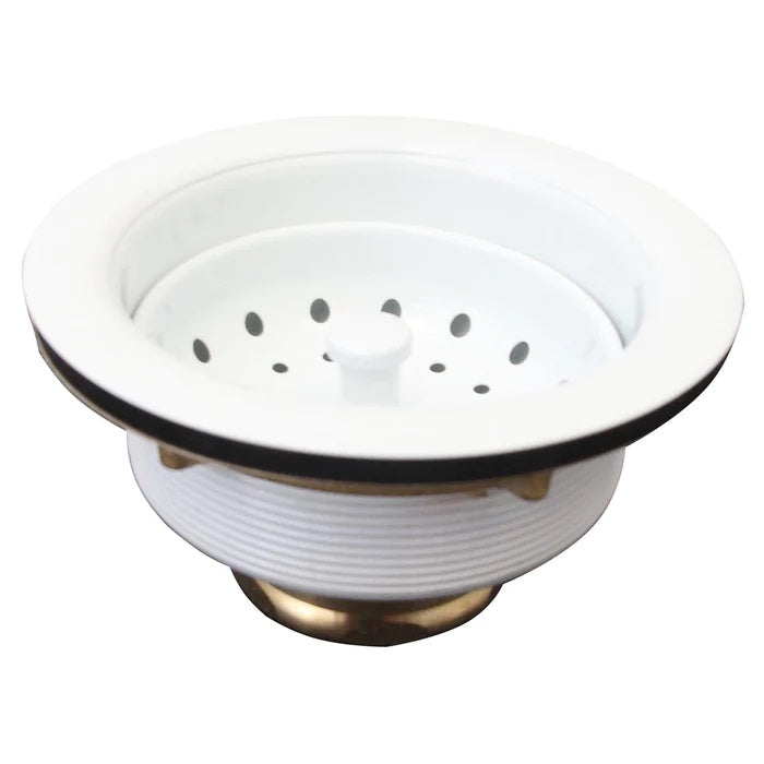 Kitchen Sink Drain Standard 3 1/2" White
