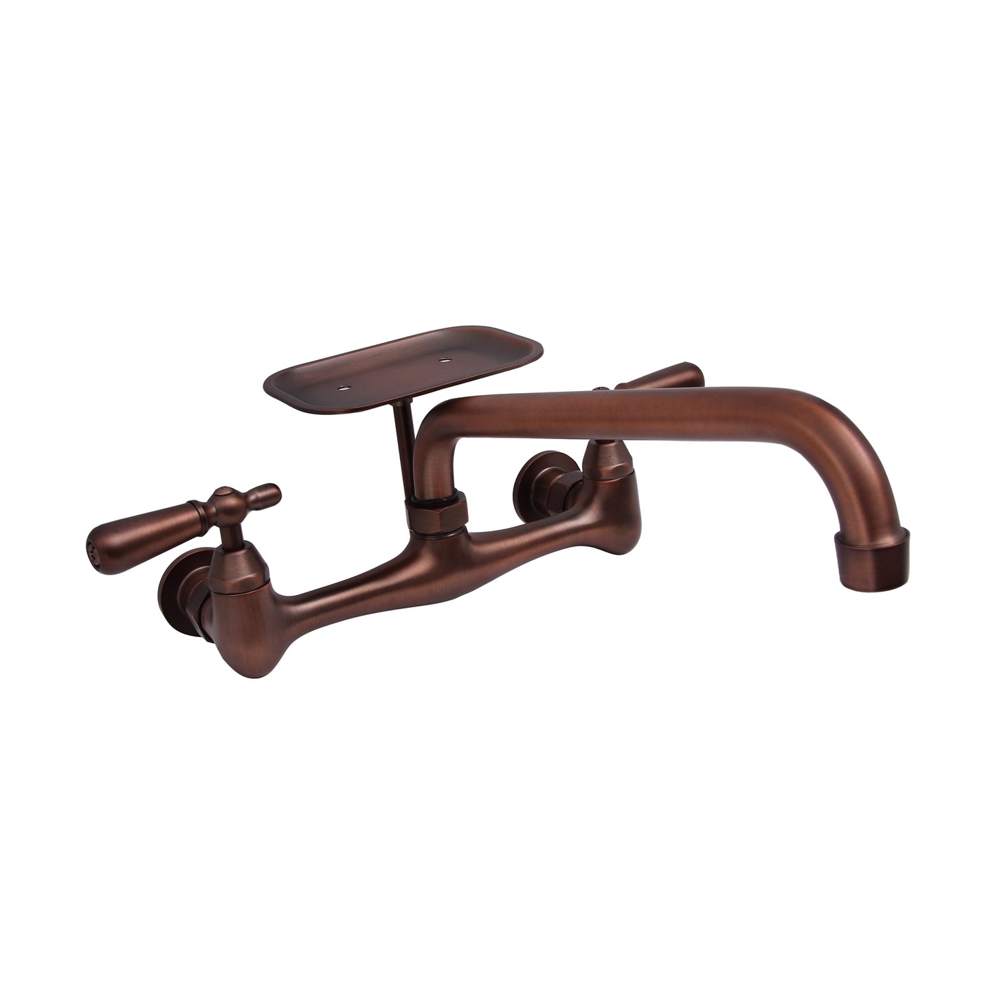 Dollie Wall Mount Faucet, Dish Soap, 10" Spout, Ceramic Disc, Oil Rubbed Bronze