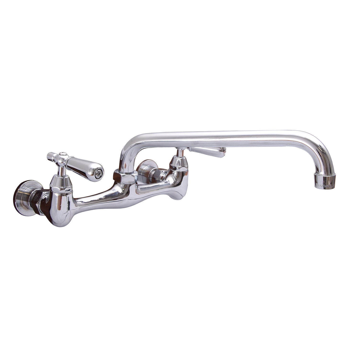 Dollie Wall Mount Faucet, Lever Handle, 10" Spout, Ceramic Disc, Chrome