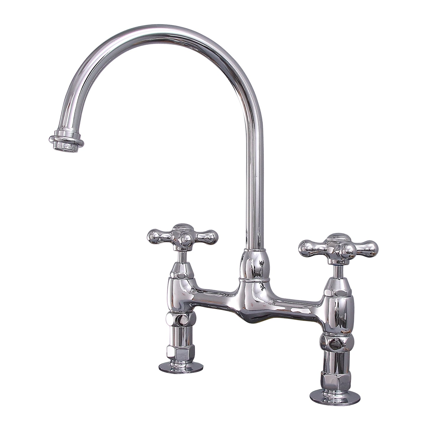 Harding Kitchen Bridge Faucet Cross Handles Chrome