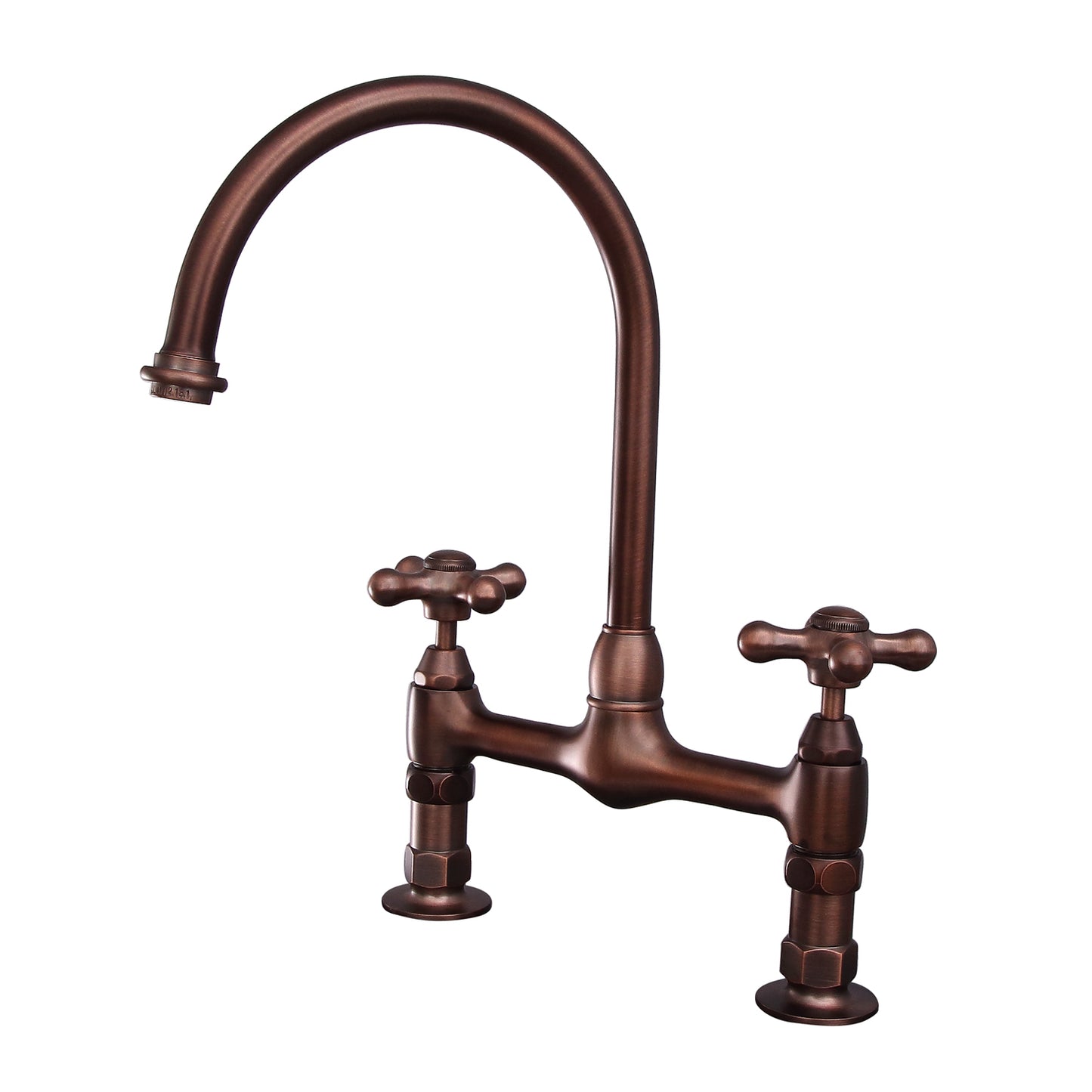 Harding Kitchen Bridge Faucet Cross Handles Oil Rubbed Bronze