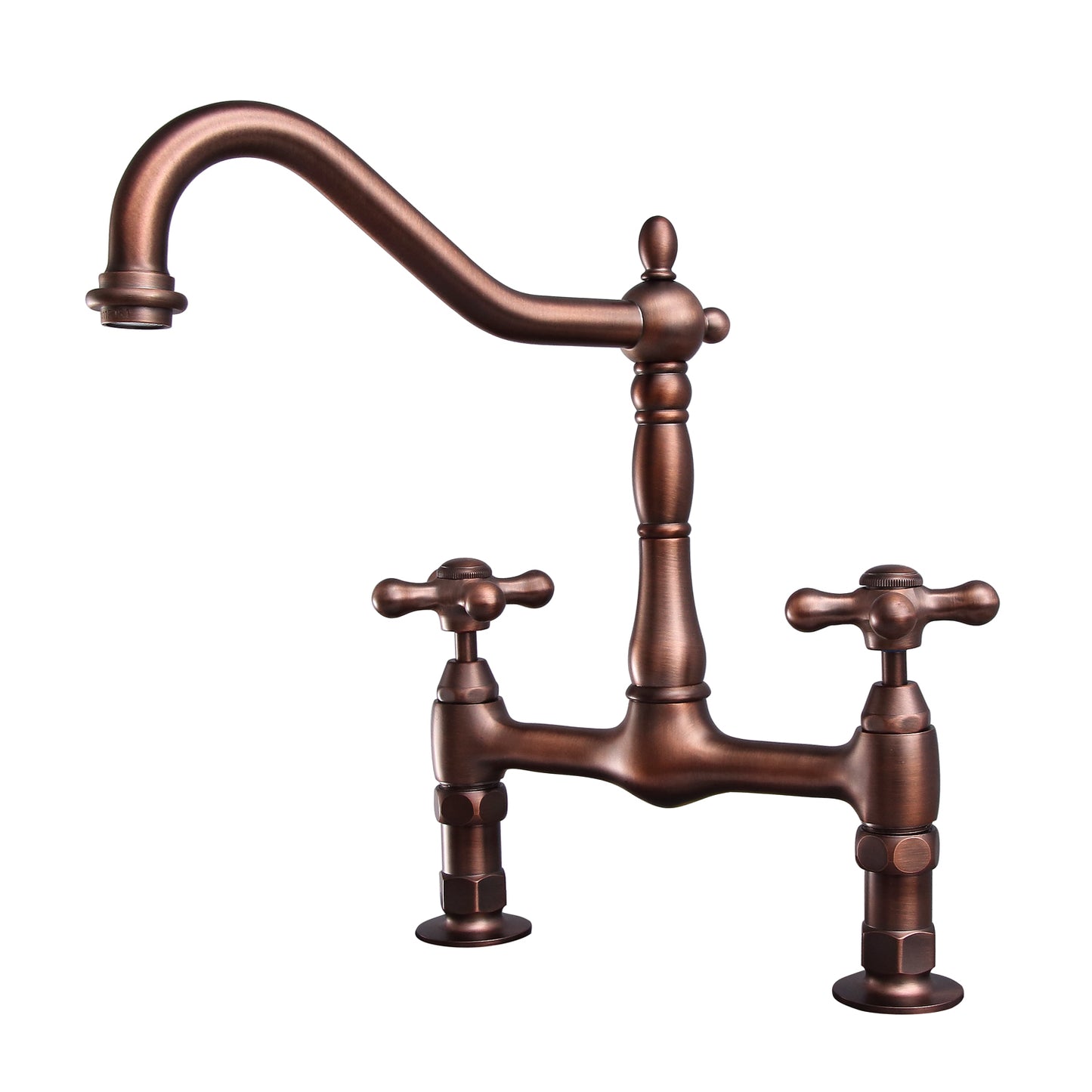 Guthrie Kitchen Bridge Faucet Cross Handles Oil Rubbed Bronze
