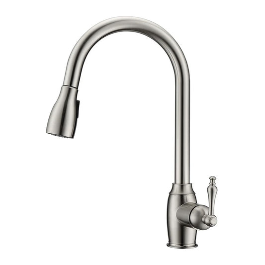 Bristo 1 Kitchen Faucet, Pull-Out Sprayer, Single Lever Handle, Brushed Nickel
