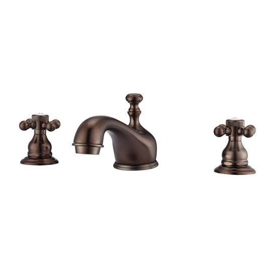Marsala 8" Widespread Oil Rubbed Bronze Bathroom Faucet with Button Cross Handles