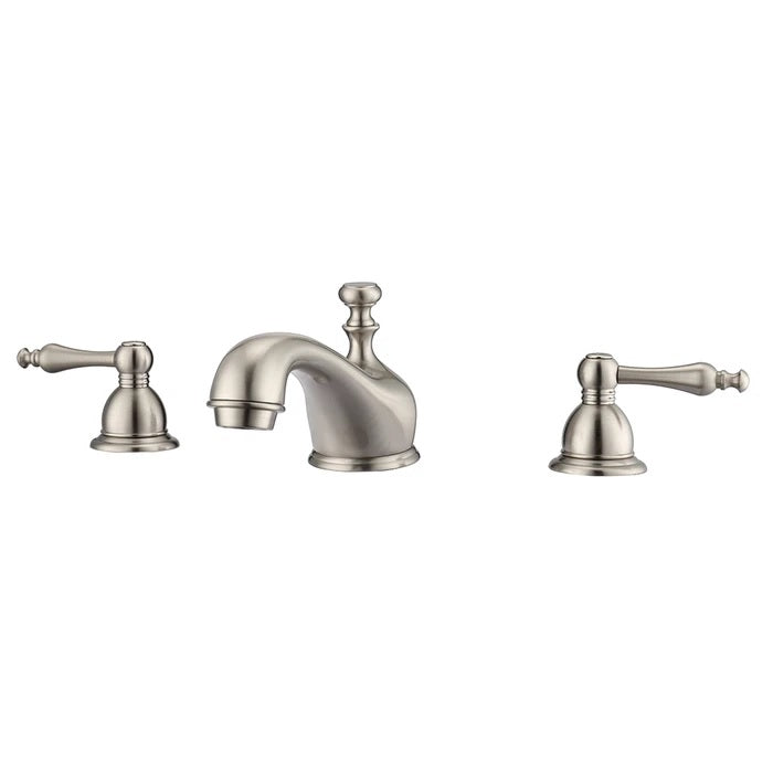 Marsala 8" Widespread Brushed Nickel Bathroom Faucet with Metal Lever Handles