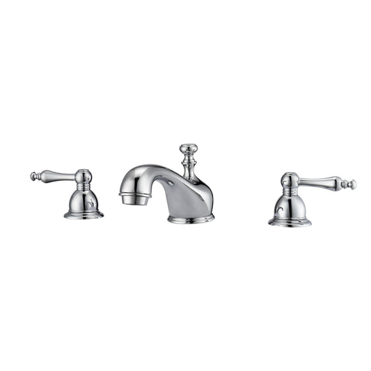Marsala 8" Widespread Chrome Bathroom Faucet with Metal Lever Handles