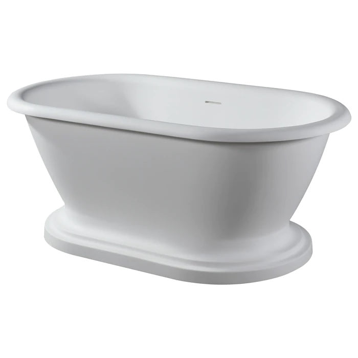 Wingate 59" Resin Freestanding Tub with Integrated Base Matte White