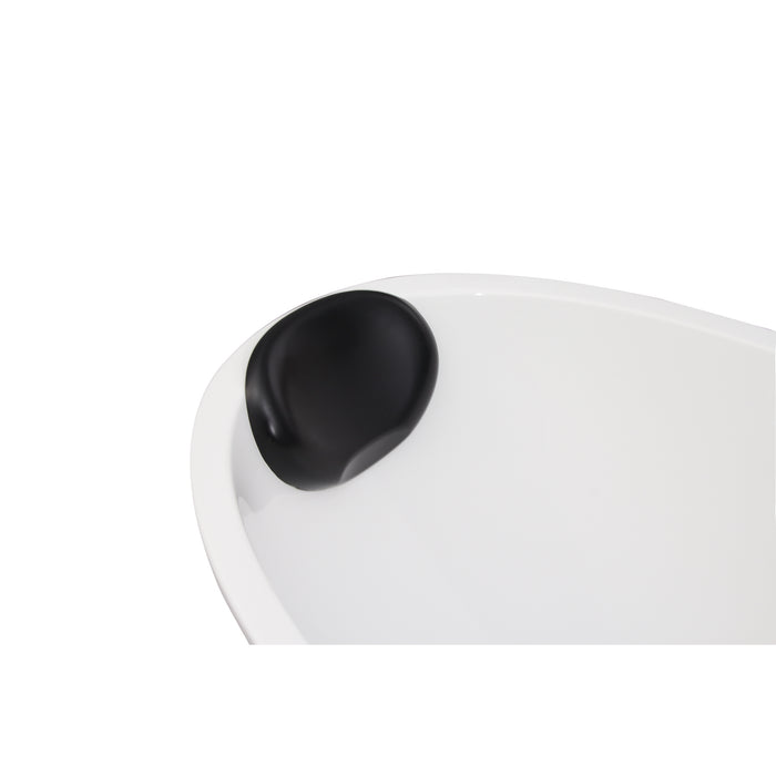 Neck Gel 10" Oval Bath Pillow Black