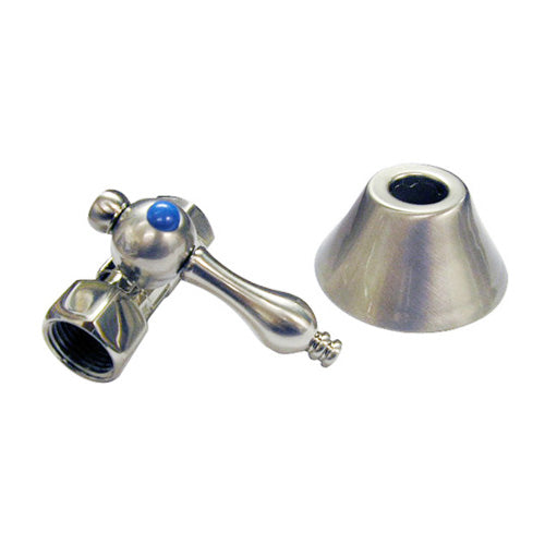 1/4 Turn Tub Supply Line Stop Pair 1/2" Comp x 1/2" IPS Brushed Nickel