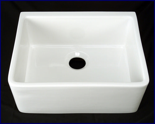 Brooke 24" Single Bowl Apron-Front Apron Kitchen Sink in White
