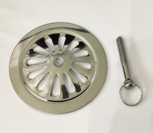 Classic Vintage Antique Style Clawfoot Tub Overflow Cover Plate Bolt & Ring