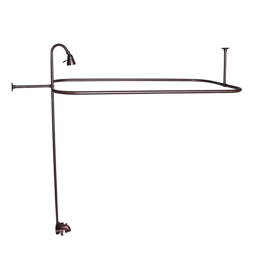 Complete Basic Tub Faucet & Shower Kit with 48" x 24" Rod, Shower Head, Oil Rubbed Bronze