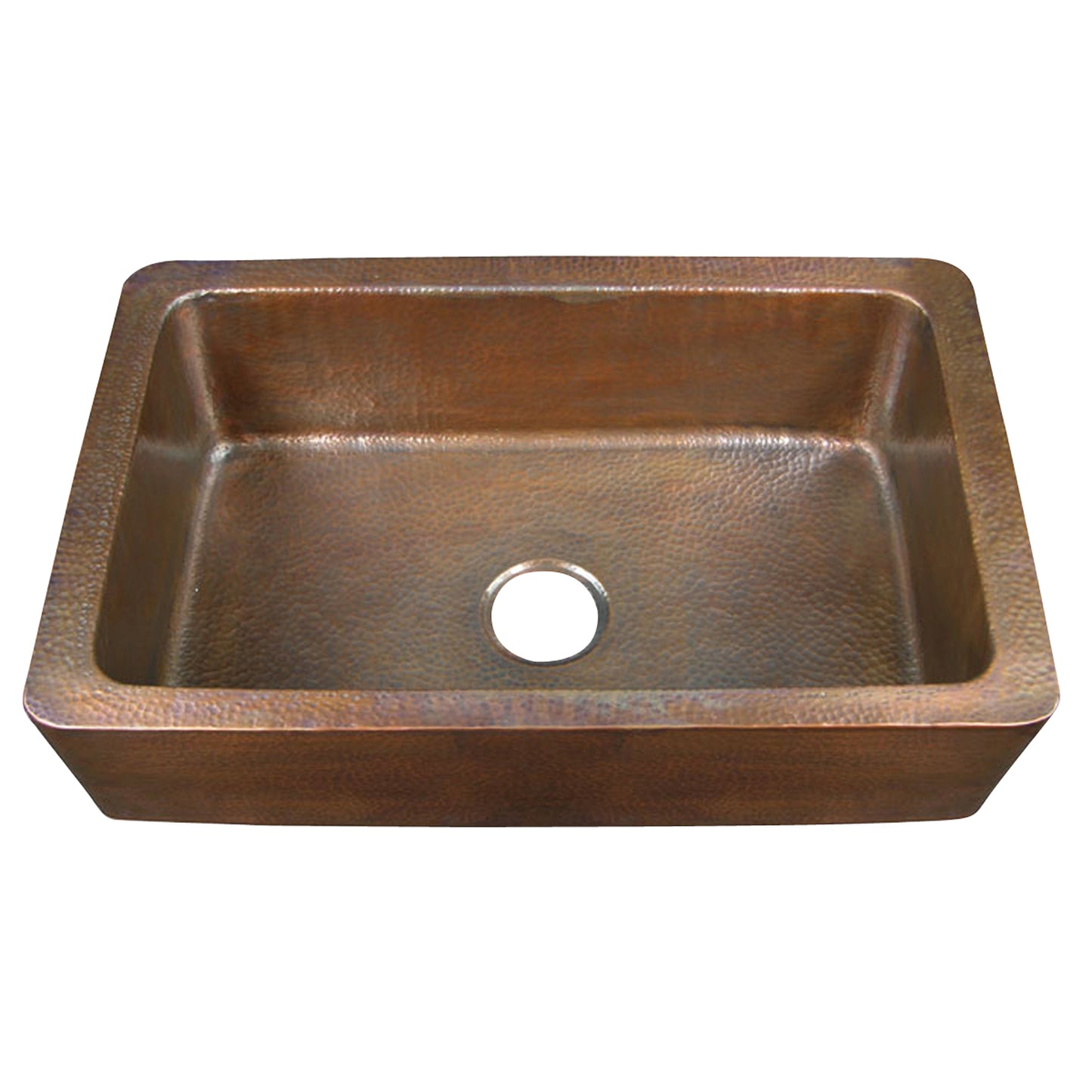 Delta 32" Single Bowl Apron Front Apron Kitchen Sink Hammered Copper