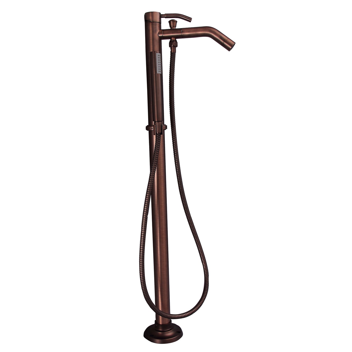 Madon Contemporary Floor-Mount Tub Faucet with Hand Shower Oil-Rubbed Bronze