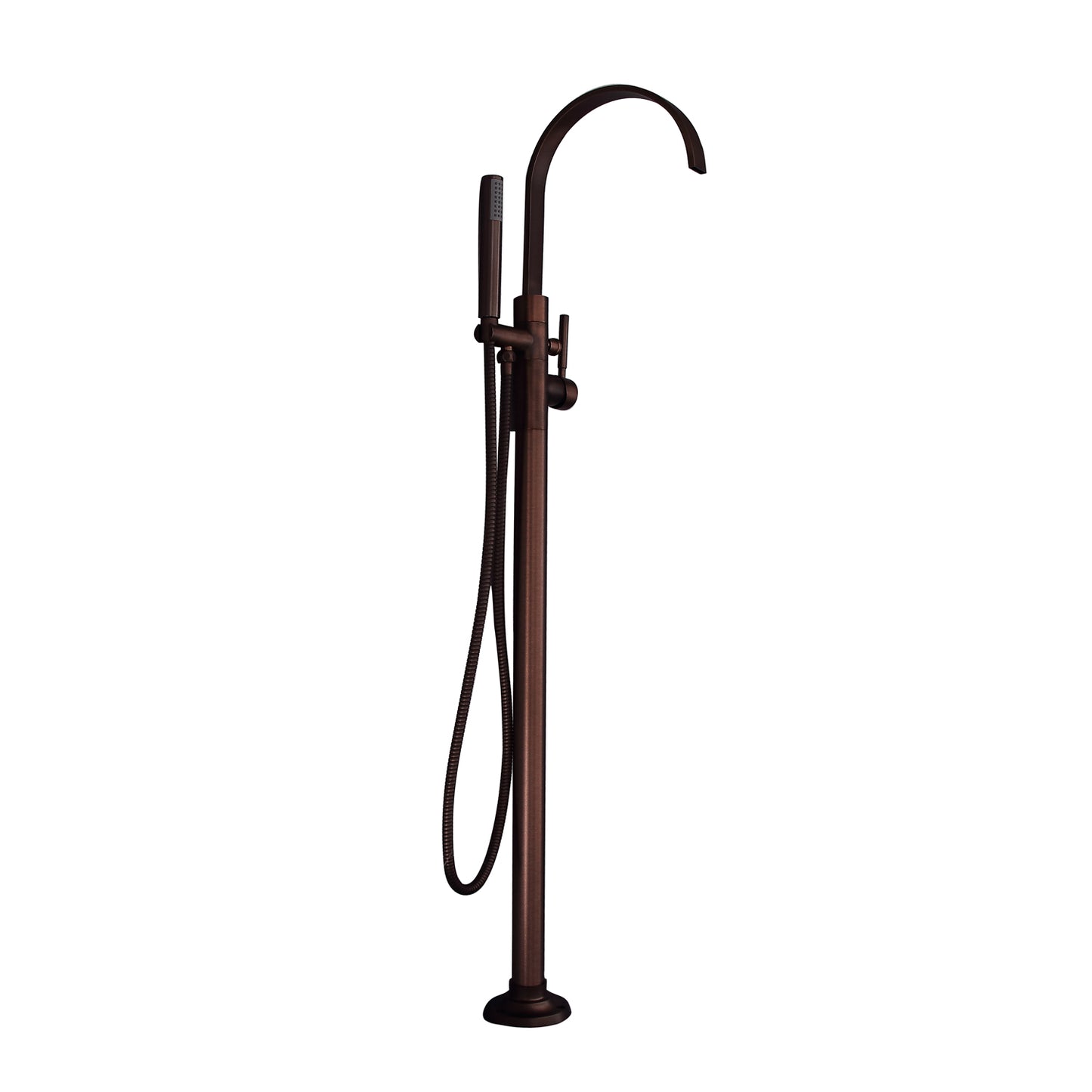 Tessa Floor-Mount Flat Spout Tub Faucet with Hand Shower Oil Rubbed Bronze