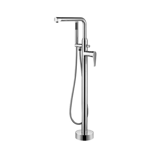 Jansen Freestanding Floor-Mount Tub Faucet with Hand Shower Chrome