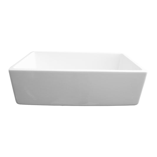 Gwen 33" Single Bowl Apron-Front Apron Sink in White