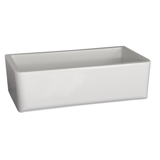 Hannah 33" Single Bowl Apron Kitchen Sink with Rounded Corners White