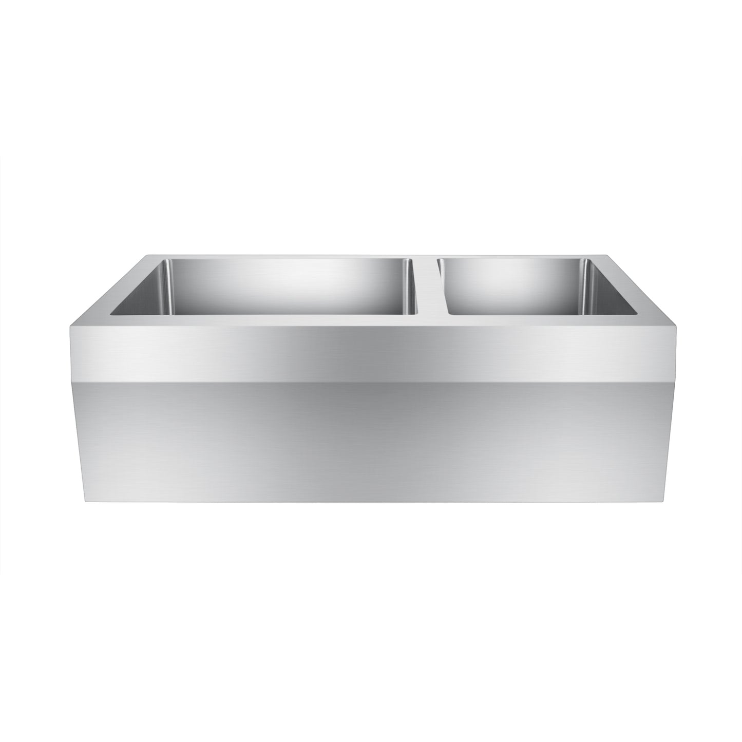 Corazon 33" Stainless Steel 60/40 Double Bowl Apron Sink