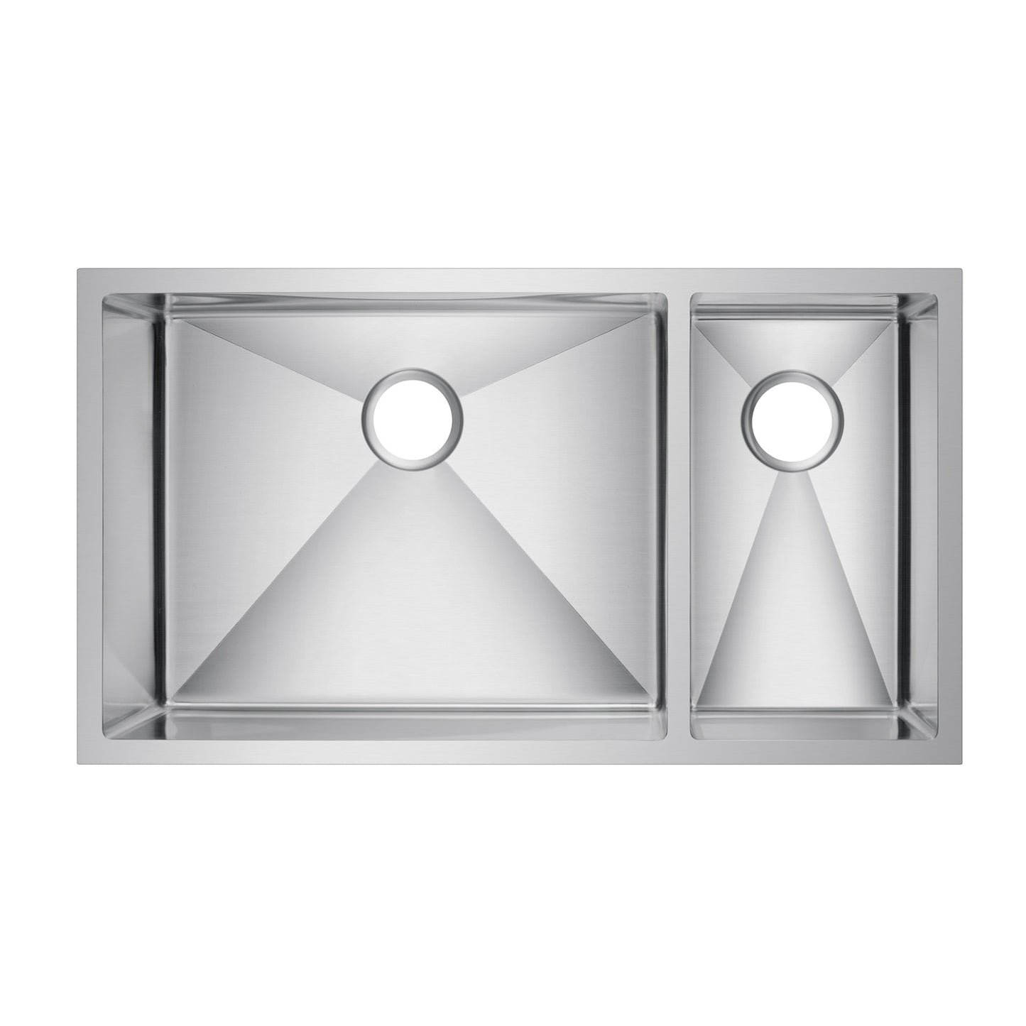 Deverell 36" Stainless Steel 70/30 Double Bowl Apron Sink