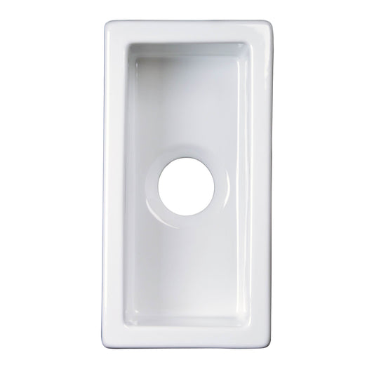Julie Small Drop-in or Undermount Fireclay Single Bowl Kitchen Sink White