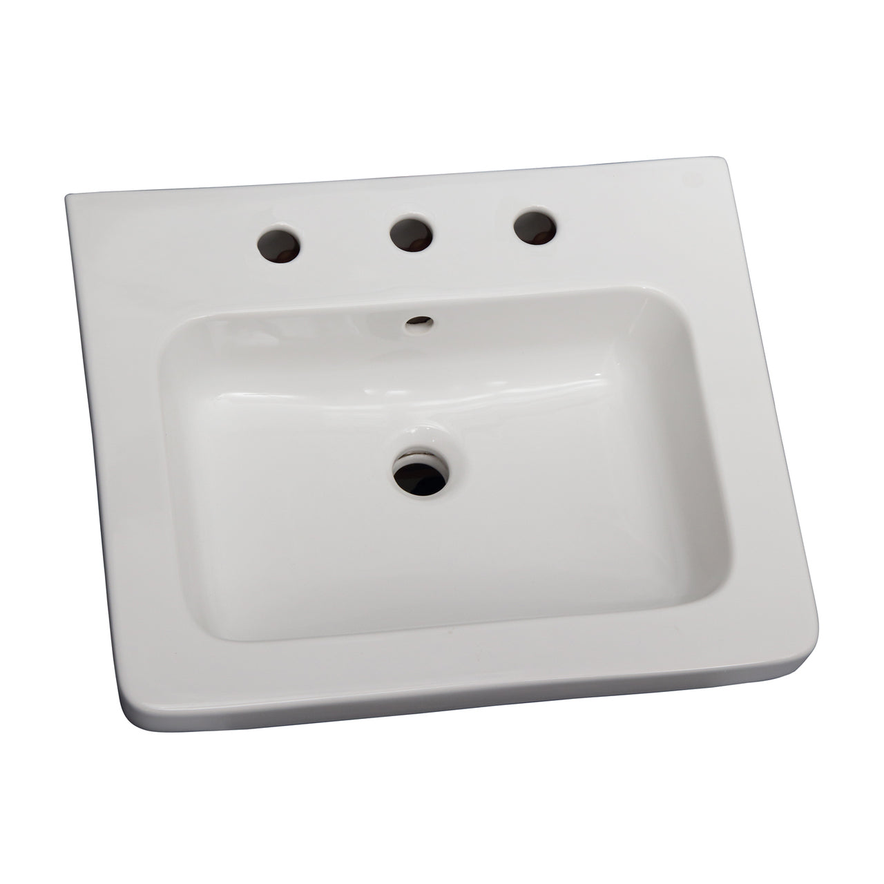 Resort 500 Pedestal Bathroom Sink White for 8" Widespread