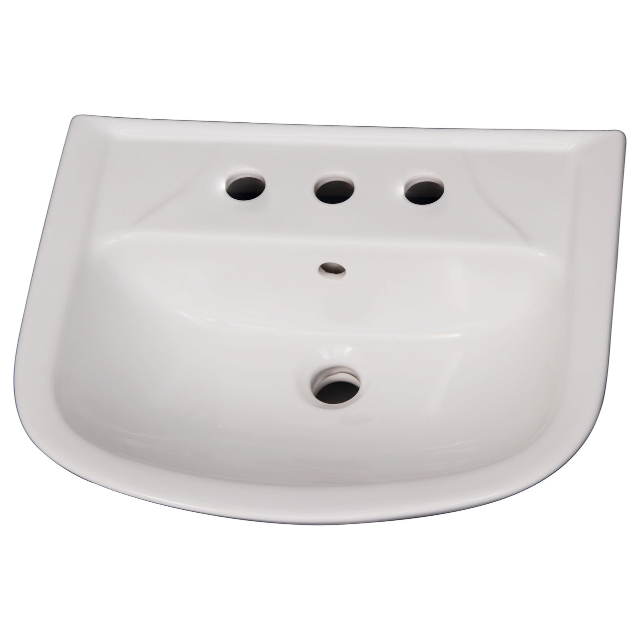 Lara 510 Pedestal Bathroom Sink White for 8" Widespread