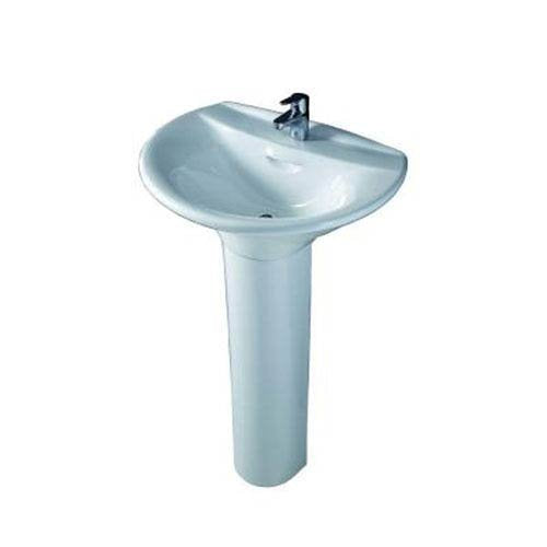 Venice 650 Pedestal Bathroom Sink White for 8" Widespread