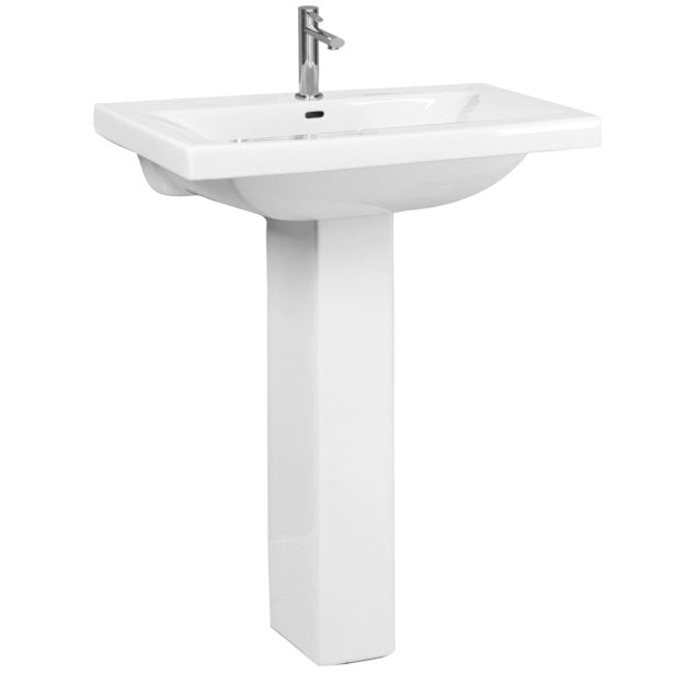 Mistral 510 Pedestal Bathroom Sink White for 4" Centerset