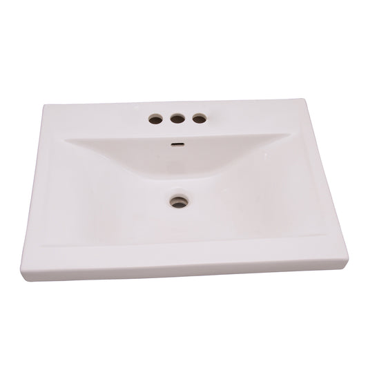 Mistral 510 Pedestal Bathroom Sink White for 4" Centerset