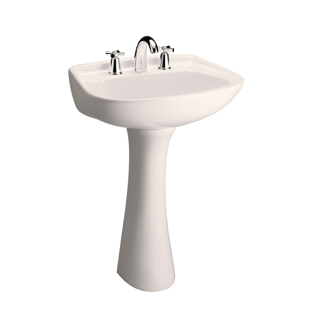 Hartford Pedestal Bathroom Sink Bisque for 8" Widespread