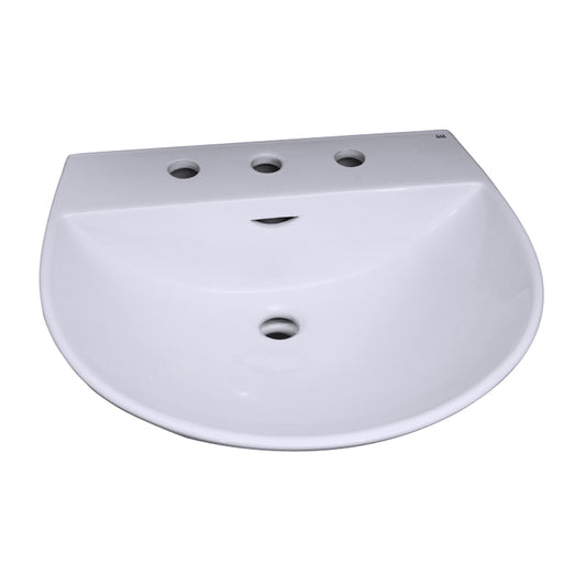 Reserva 550 Pedestal Bathroom Sink White for 8" Widespread