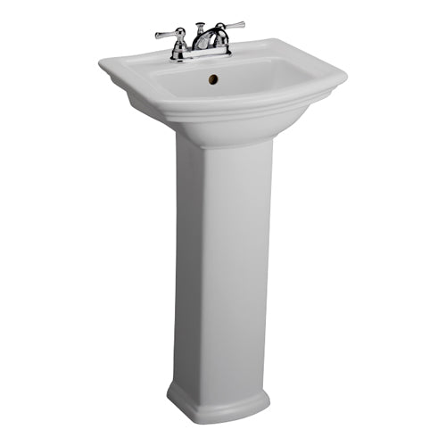 Washington 460 Pedestal Bathroom Sink White for 4" Centerset