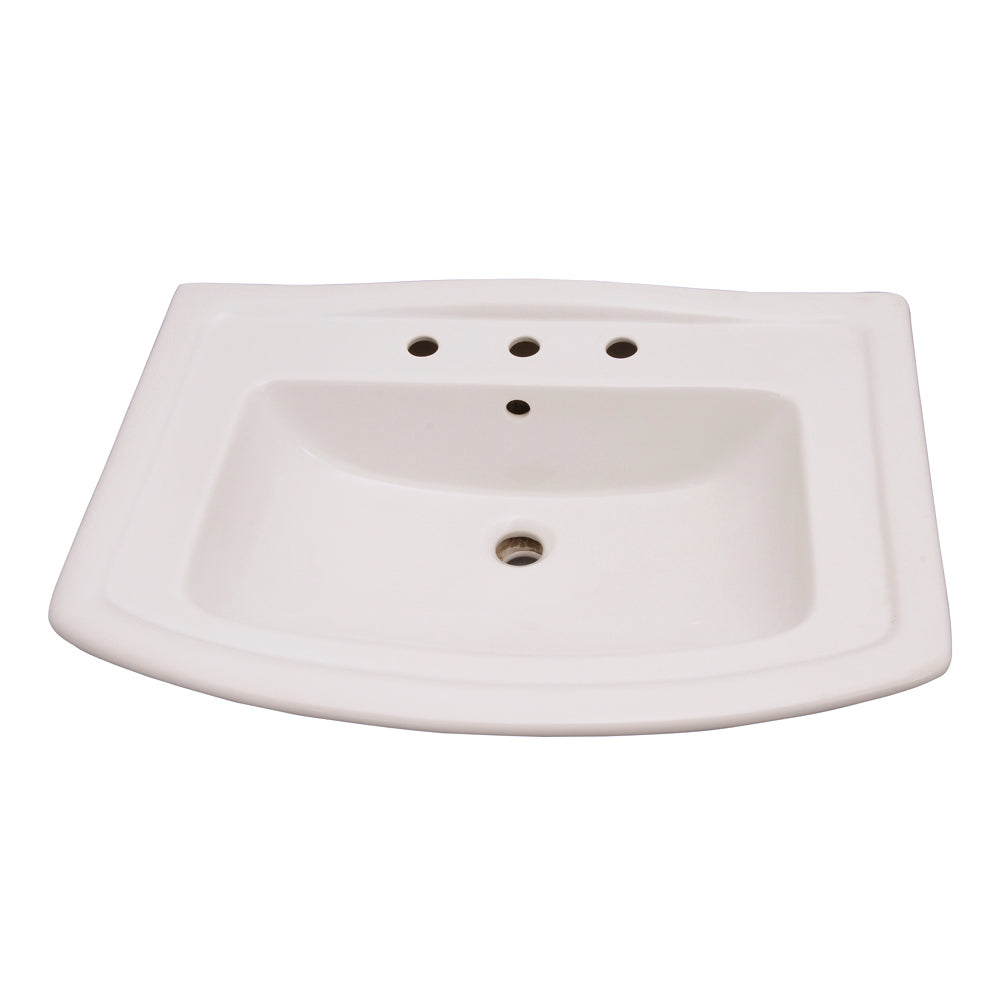 Washington 765 Pedestal Bathroom Sink White for 8" Widespread