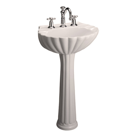 Bali Pedestal Bathroom Sink Bisque for 8" Widespread