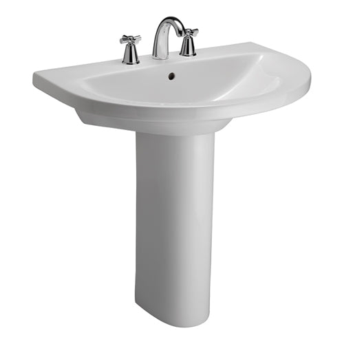 Jumeirah Pedestal Bathroom Sink White for 8" Widespread