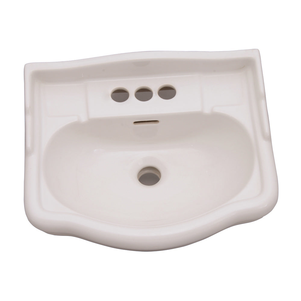 Stanford 460 Pedestal Bathroom Sink White for 4" Centerset