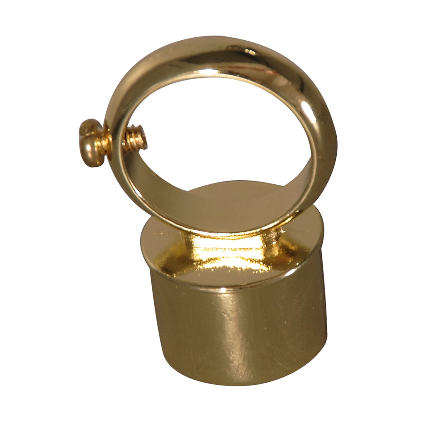 D-Rod Connecting Loop Fitting Polished Brass