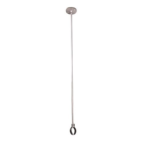 Ceiling Support 28" with Flange and Eyeloop Polished Chrome
