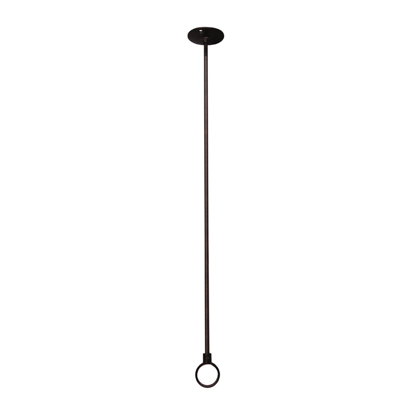 Ceiling Support 28" with Flange and Eyeloop Oil Rubbed Bronze