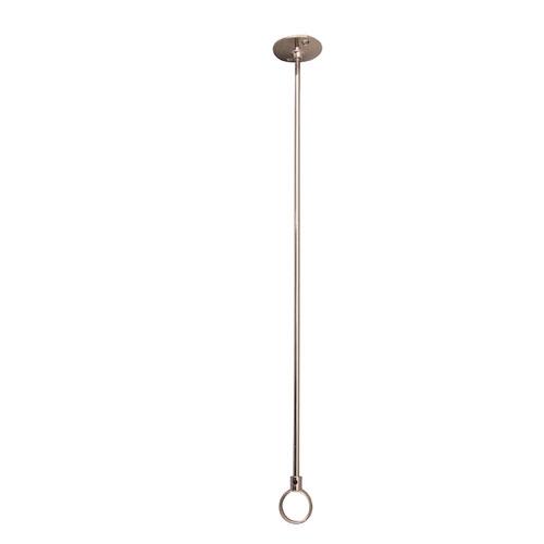 Ceiling Support 28" with Flangeand Eyeloop Brushed Nickel